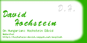 david hochstein business card